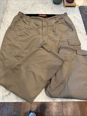 Simms Men's Tan Cargo Pants with Lining